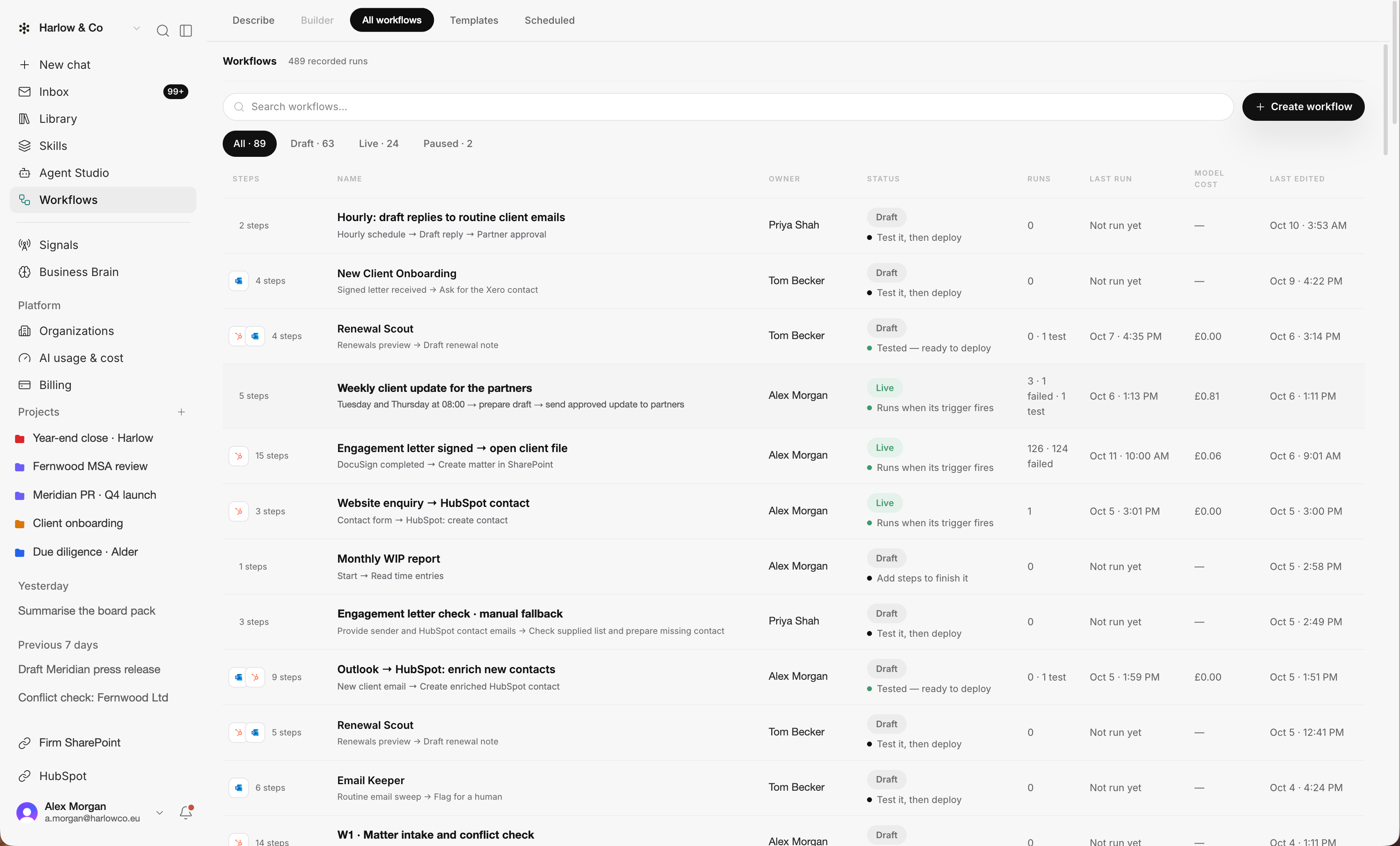 Hive Workflows